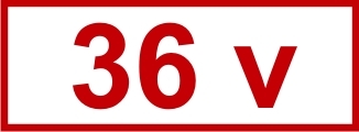 Знак «36 v»